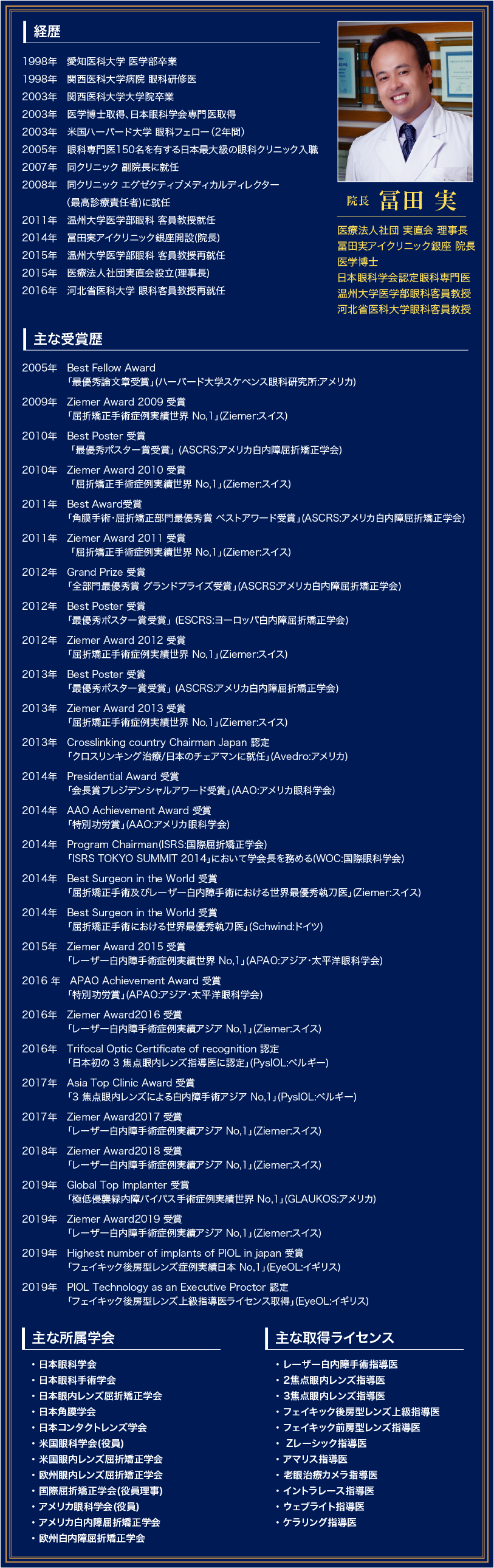 冨田実アイクリニック銀座 眼内コンタクトレンズ フェイキックiol